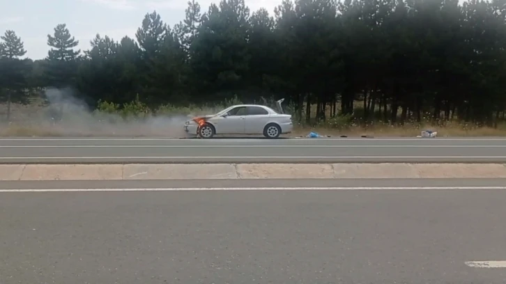 Serinlemek için denize giderken alevlerin içinde kalmaktan son anda kurtuldular
