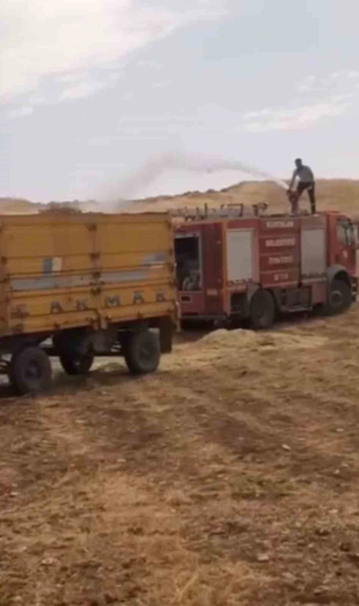 Siirtli çiftçinin bir yıllık emeği kül olmaktan kurtarıldı
