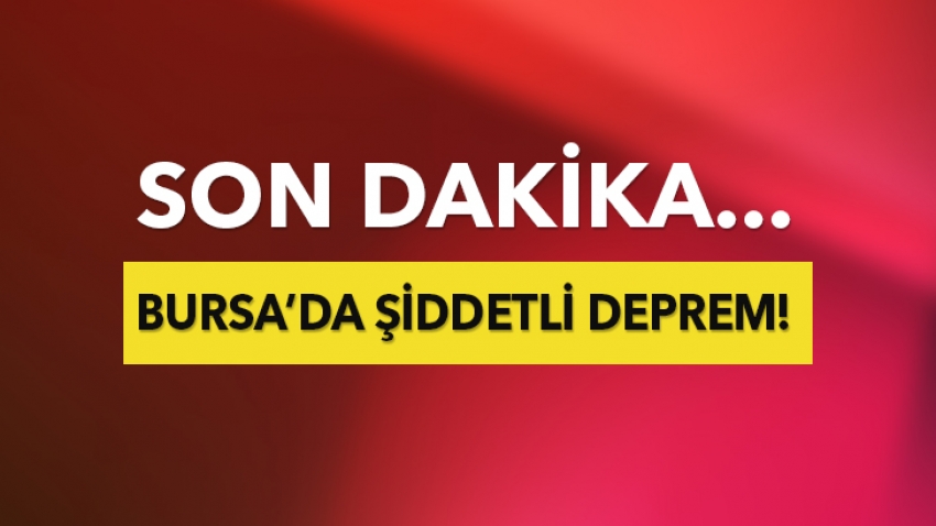 Bursa'da şiddetli deprem