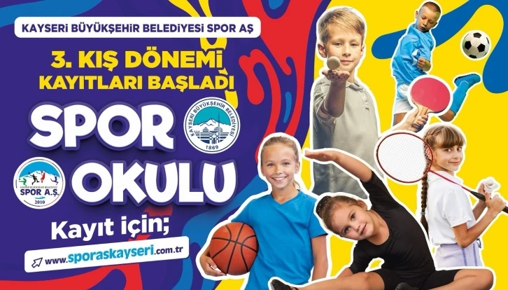 Spor A.Ş. 3’üncü Kış Dönemi Spor Okulları kayıtlarını başlattı
