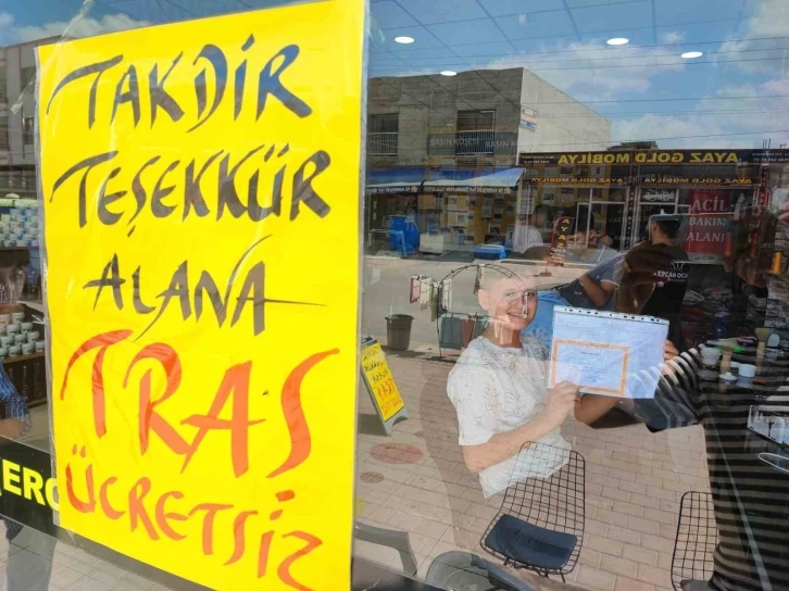 Takdir ve teşekkür alan öğrenciler soluğu berberde aldı
