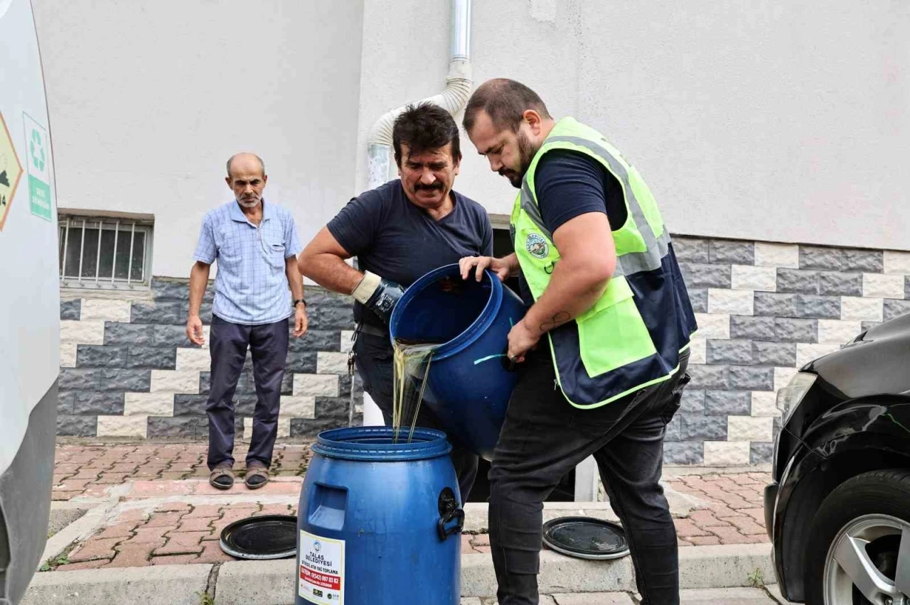 Talas’ta atık yağlar ekonomiye dönüşüyor
