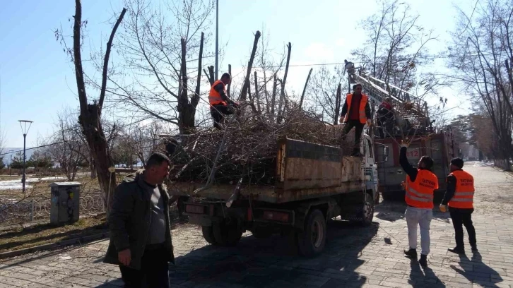 Tatvan’da park ve bahçelerde bahar temizliği
