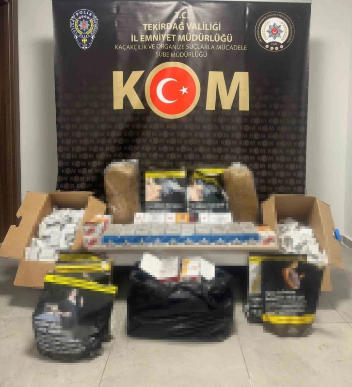 Tekirdağ’da 23 bin makaron ve 44 kilo tütün ele geçirildi
