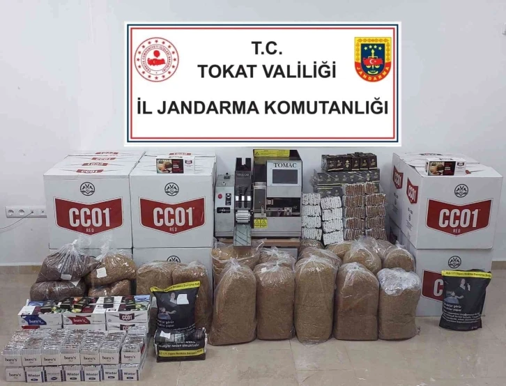 Tokat’ta 224 Bin 800 adet boş makaron ele geçirildi
