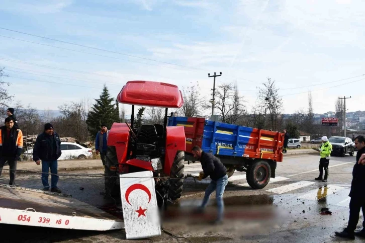 Traktör ile hafriyat kamyonu çarpıştı: 1 ölü
