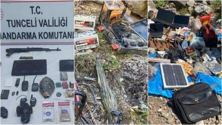 Tunceli'de teröristlerin kullandığı 4 sığınak imha edildi