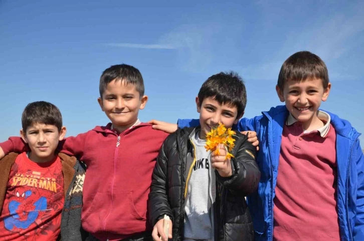 Unesco listesindeki “çiğdem gezmesi" geleneği depremzedelerle yaşatıldı