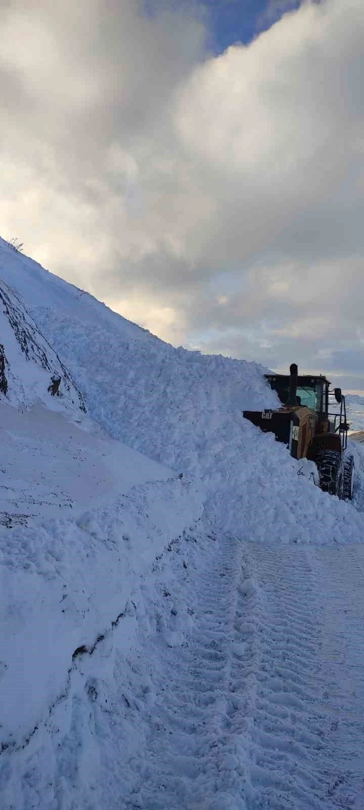 Van’da iş makinesinin üzerine çığ düştü
