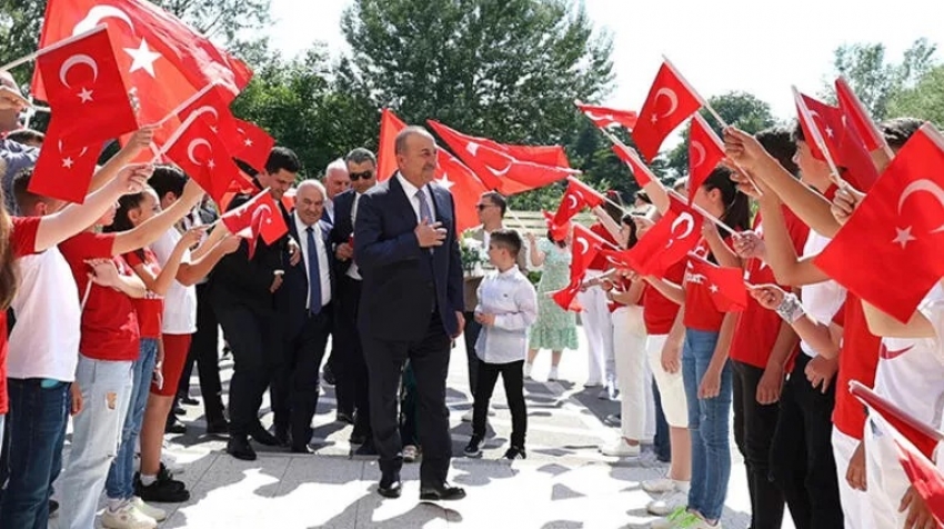 Dışişleri Bakanı Mevlüt Çavuşoğlu Kuzey Makedonya'da