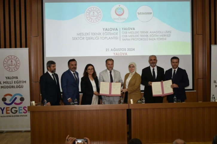 Yalova Makine OSB’de meslek lisesi ve mesleki eğitim merkezinin imzaları atıldı
