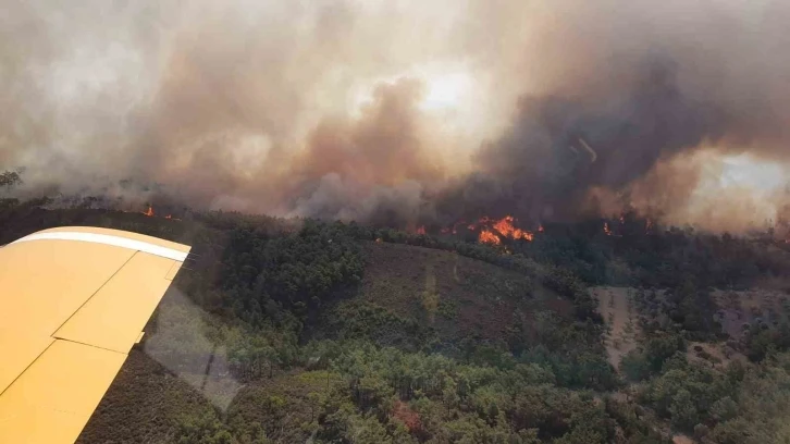 Yunanistan’a gönderilen Türk uçakları yangınlarda 414 ton su atımı gerçekleştirdi
