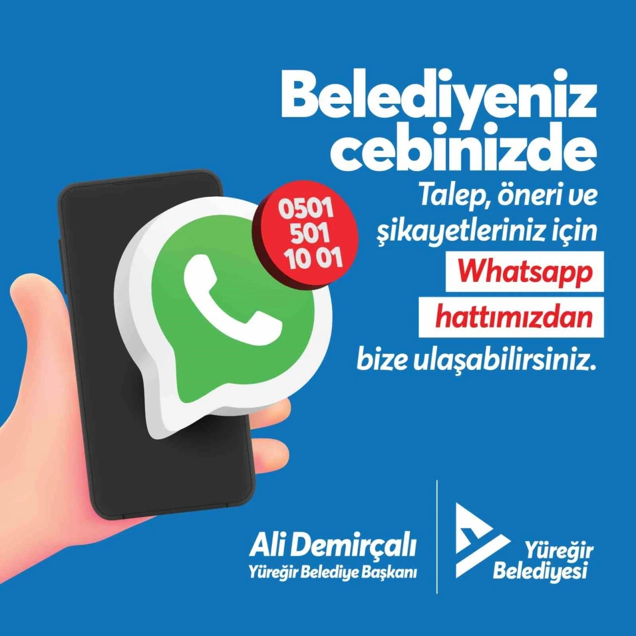 Yüreğir’de  Whatsapp İletişim Hattı kuruldu
