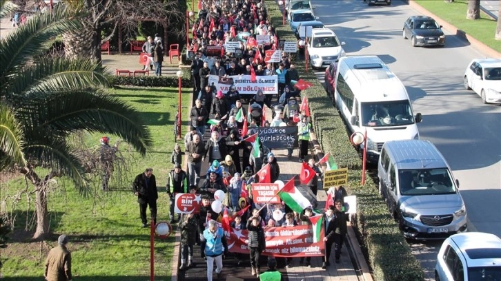 Zonguldak ve Bolu'da teröre tepki, Gazze'ye destek yürüyüşleri