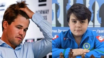 12 yaşındaki Yağız Kaan Erdoğmuş 'tarihin en iyisi' Magnus Carlsen'i 41.2 saniyede yendi