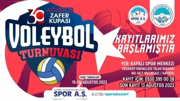 30 Ağustos Zafer Kupası Voleybol Turnuvası Kayıtları Başladı
