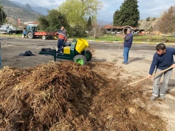 32 ton bitkisel atık, 10 ton gübreye dönüştü