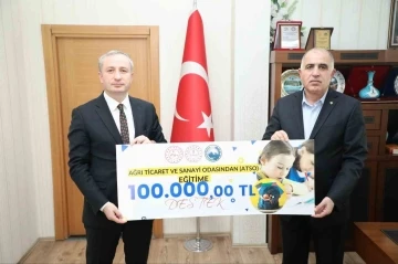 Ağrı’da ATSO’dan eğitime 100 bin liralık destek
