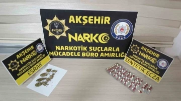 Akşehir’e otobüsle uyuşturucu getiren şahıs yakalandı
