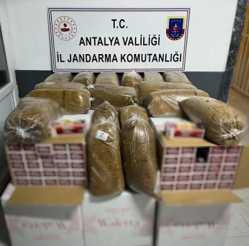 Antalya’da 190 kilogram kaçak tütün ele geçirildi
