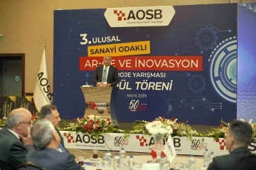 AOSB’de 3.Ulusal Sanayi Odaklı Ar-ge ve İnovasyon proje yarışmasında ödüller verildi
