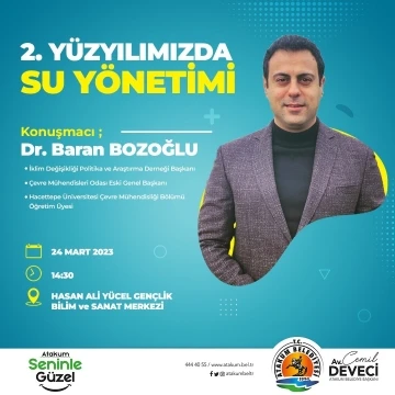 Atakum Belediyesi’nden “2.Yüzyılımızda Su Yönetimi” paneli
