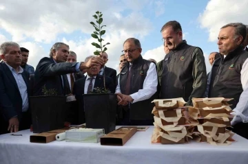 Bakan Özhaseki, ahlat ve alıç ağaçlarına aşılama yaptı
