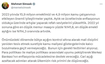 Bakan Şimşek: “Mali disiplini yeniden tesis etmek suretiyle kamu maliyesi göstergelerinde kalıcı bozulmalara geçit vermeyeceğiz”
