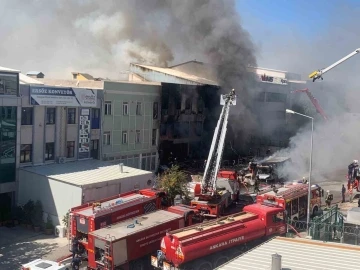 Başkent’te sünger fabrikasındaki yangında 5 kişi dumandan etkilendi