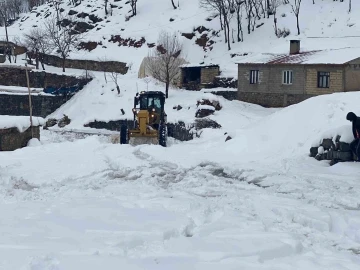 Beytüşşebap’ta kar kalınlığı 1 metreye ulaştı, yol açma çalışmaları devam ediyor