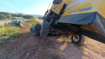 Bilecik’te freni patlayan iş makinesi az kalsın faciaya yol açıyordu