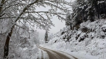 Bolu'ya kar yağdı