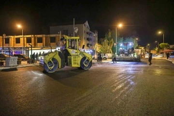 Bozkurt’ta gece asfalt mesaisi
