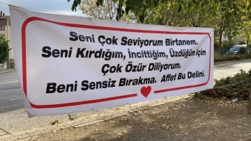 Bursa'da eşinden özür dilemek için elinden gelen her şeyi yaptı