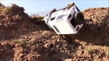 Bursa'da takla atan Off-Road araçları yürekleri ağza getirdi