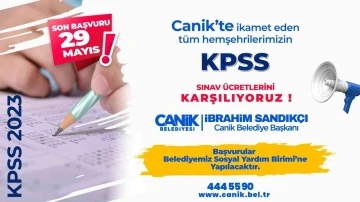 Canik’ten KPSS ücreti desteği
