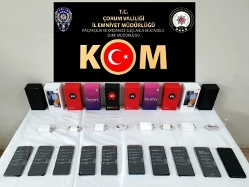 Çorum’da kaçak telefon operasyonu
