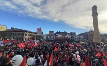 Çorum’da kadınlar ve çocuklar Filistin için yürüdü
