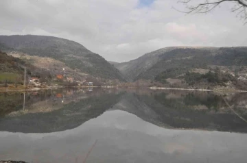 Çubuk Gölü’nde mest eden manzara
