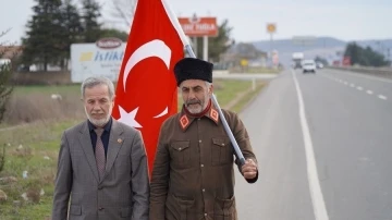 Dededen toruna vefa için 5. kez yürüyen Gümüş, Keşan’a ulaştı
