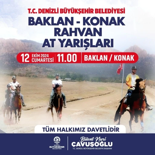 Denizli Büyükşehir ilk kez rahvan at yarışları heyecanını yaşatacak
