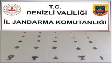 Denizli’de kaçak tarihi eserler yakalandı
