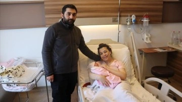 Depremden kurtulan Adıyamanlı ailenin bebeği Denizli'de dünyaya geldi