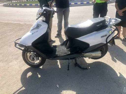 Devrilen motosikletin sürücüsü yaralandı
