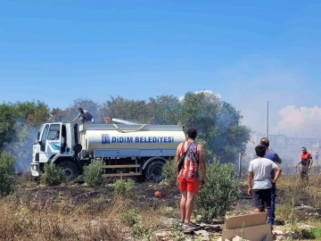 Didim’de sanayide çıkan yangın korkuttu
