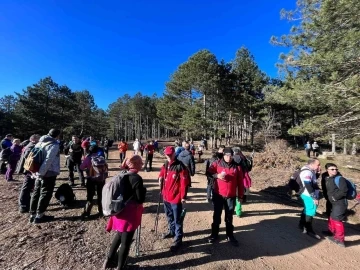 Doğaseverler ormanda 20 kilometre yürüdü
