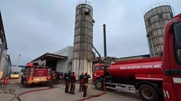 Düzce'de korkutan fabrika yangını