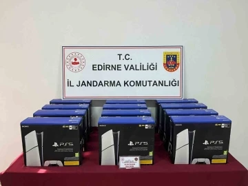 Edirne’de 300 bin TL değerinde oyun konsolları ele geçirildi
