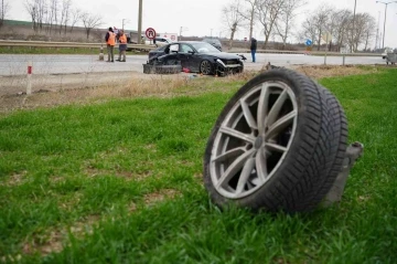 Edirne’de otomobil ile tır çarpıştı: 1 yaralı
