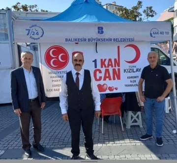 Edremit’te MHP’den kan bağış kampanyası ile Kızılay’a destek
